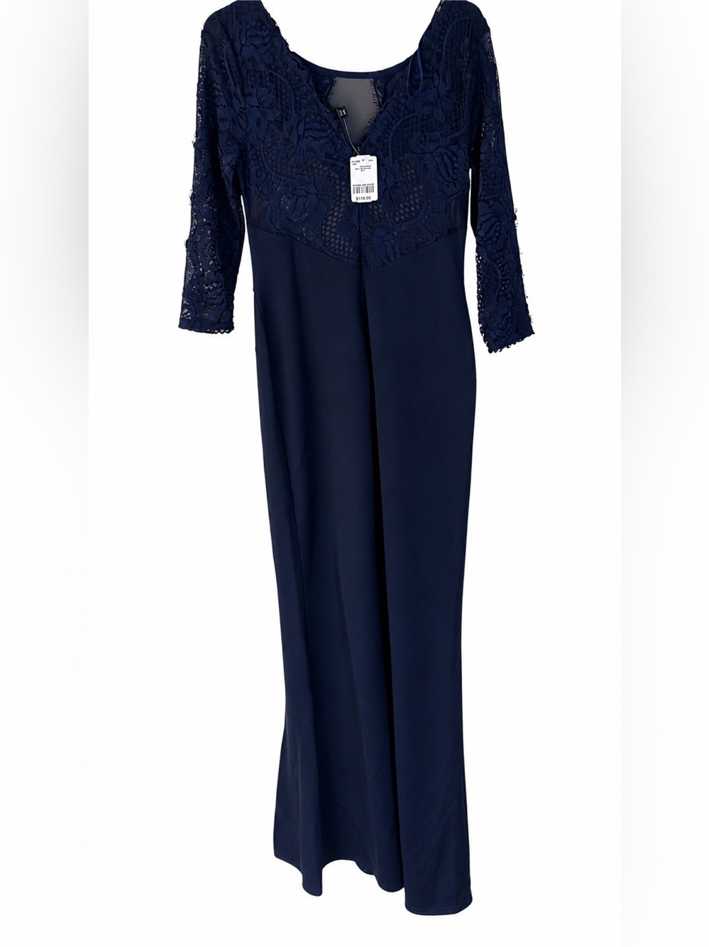 NEW WITH TAGS – LE CHÂTEAU Navy Blue Lace Evening Dress